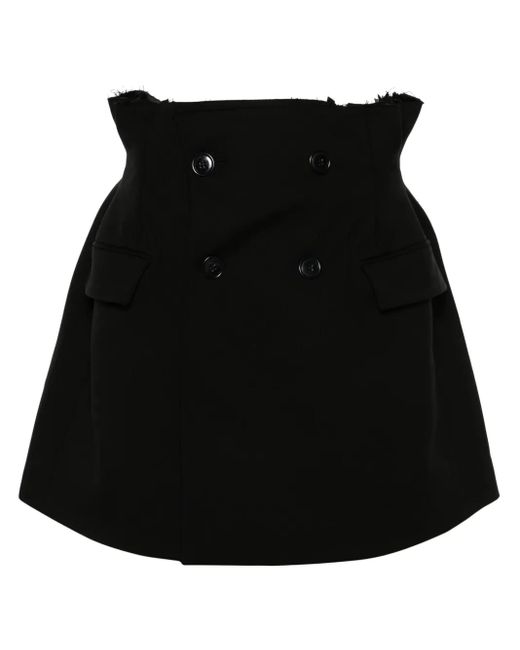 Vetements Black Double-Breasted Miniskirt