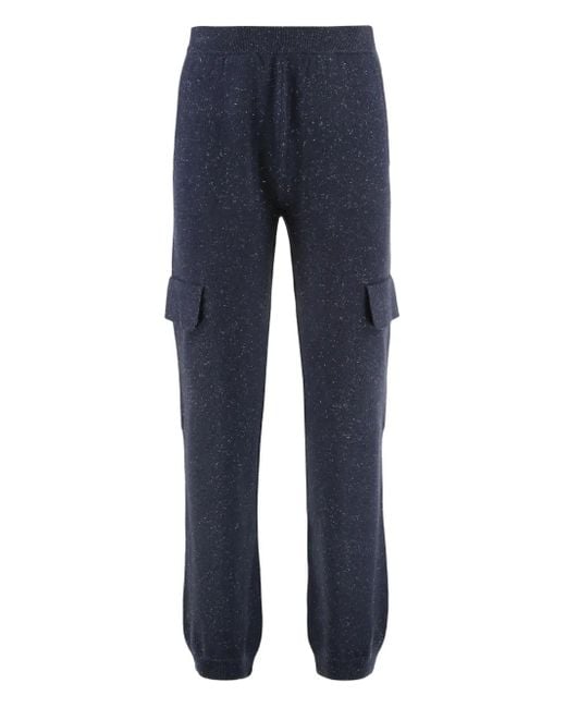 Peserico Blue Elastic-Cuff Track Pants