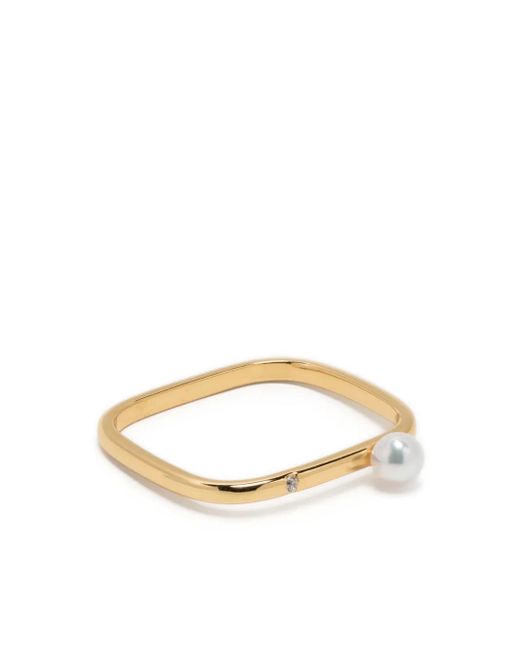 Eshvi White Eckiger Perlenring