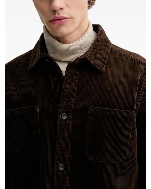 Les Deux Black Kody Corduroy Overshirt for men