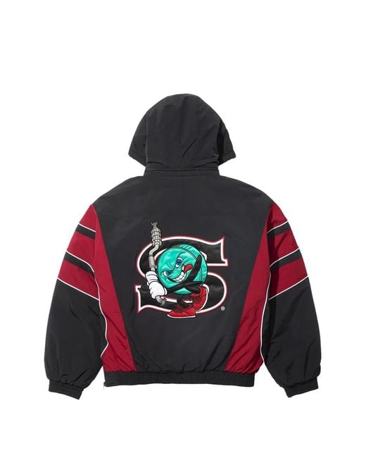 Supreme Red Salem Half-Zip Jacket for men
