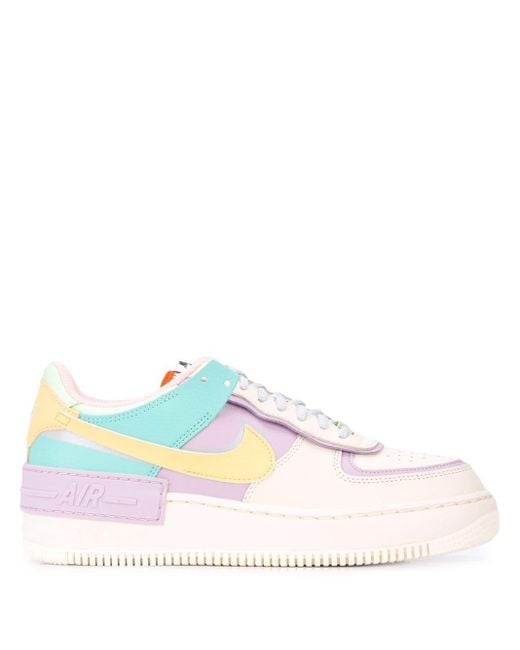 Nike White Af1 Shadow "pale Ivory/pastel Multicolor" Sneakers