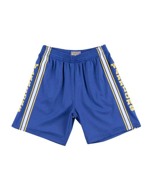 Mitchell & Ness Blue Nba Golden State Warriors 1981/82 Road Swingman Shorts for men