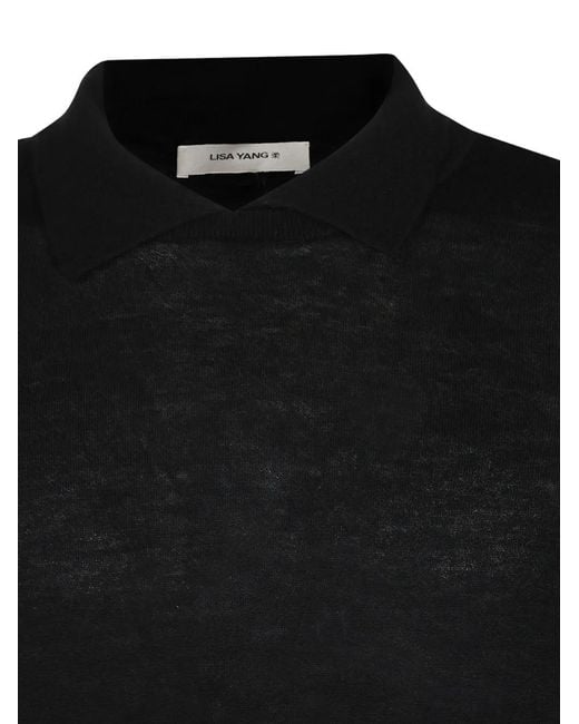 Lisa Yang Black Knitted Cashmere Sweater for men