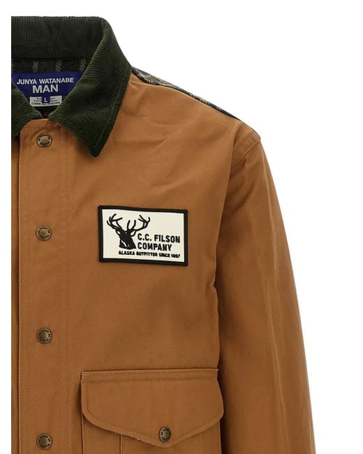 Junya Watanabe Brown X Filson Check-Wool Jacket for men