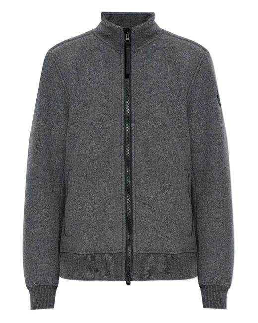Chaqueta bómber con parche del logo Canada Goose de hombre de color Gray