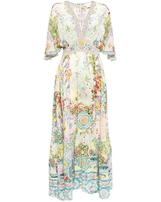 Camilla White Just Coasting Maxikleid