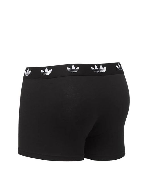 Adidas Black Logo-Waistband Trunks for men