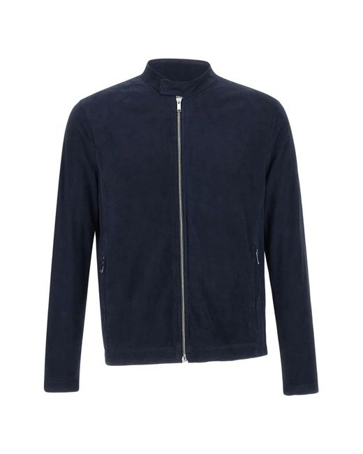 CONCEPT LEATHER Blue Siena Nappa-Leather Jacket for men