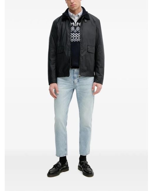 Barbour White Stripe-Pattern Shirt for men