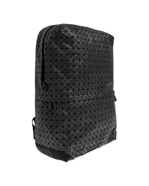 Issey Miyake Black Geometric-Pattern Backpack for men