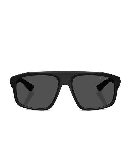 Prada Linea Rossa Black Square Sunglasses for men