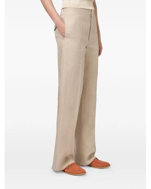Tod's Natural Elasticated Tailored Trousers