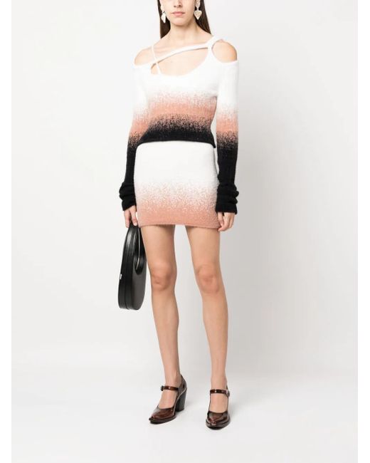 OTTOLINGER Pink Gradient-Effect Knitted Miniskirt