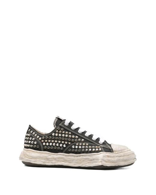 Maison Mihara Yasuhiro White "Peterson23" Og Sole Studded Canvas Low-Top Sneakers