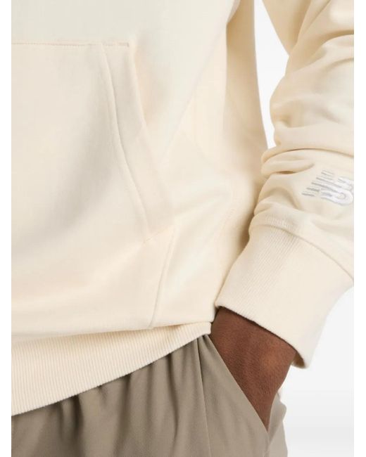 New Balance Natural Logo-Embroidered Hoodie for men