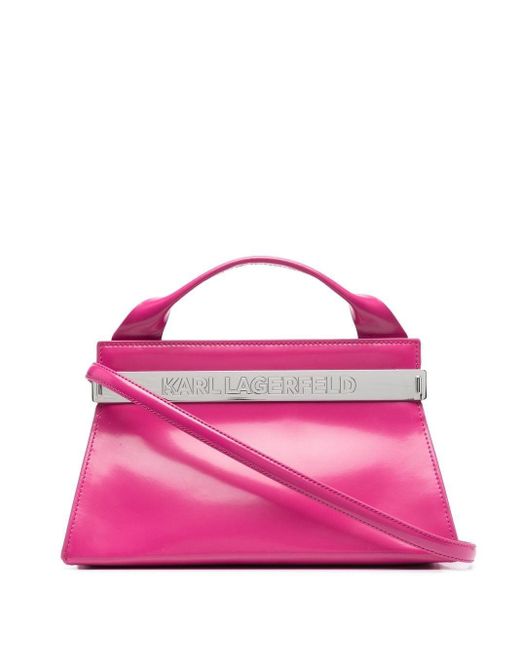 Karl Lagerfeld Leather K/kross Tote Bag in Pink Lyst