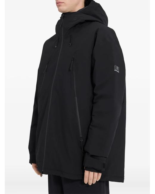 MM6 MAISON MARGIELA X SALOMON Black Hooded Zip-Front Jacket for men