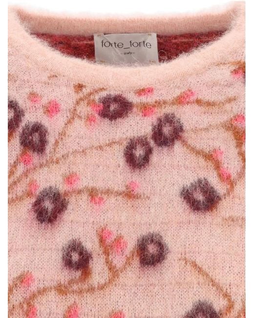 Forte_forte Pink Cherry Blossom Sweater