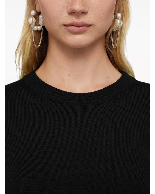 Jil Sander Black Crew-Neck Wool Jumper