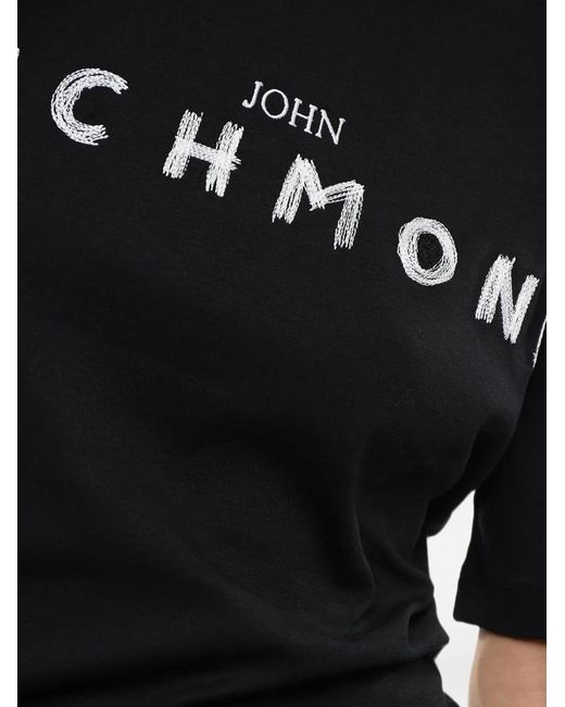 John Richmond Black Logo-Print T-Shirt