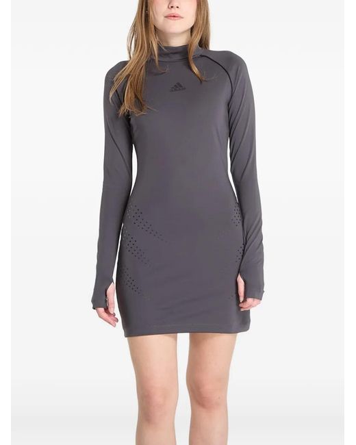 Adidas Gray Logo-Print Dress