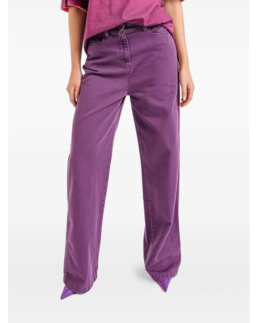 Boss Purple Belted Trousers