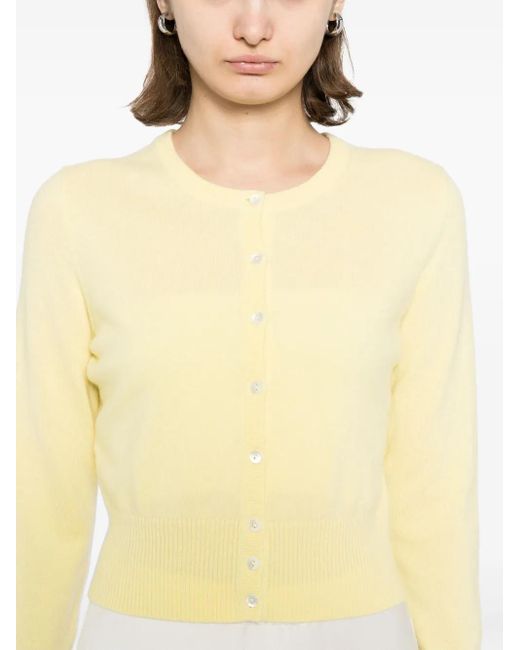 N.Peal Cashmere Ivy クロップド カーディガン Yellow