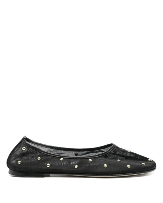 Dear Frances Black Ballerinas Aus Mesh Mit Nieten