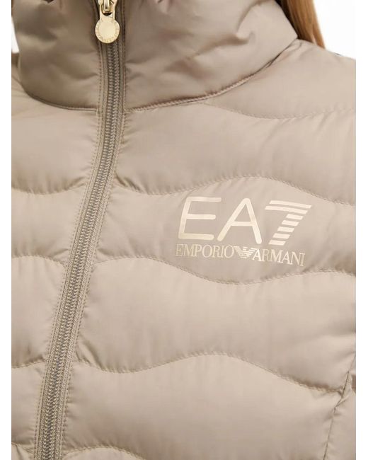EA7 Bomberjack Met Logoprint in het Natural