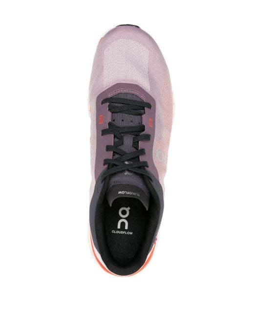 On Shoes Pink Cloudflow 4 Colour-block Sneakers