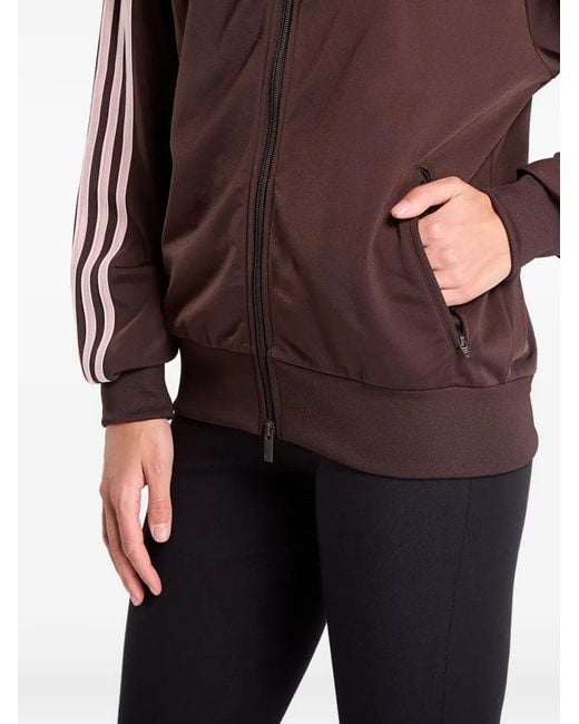 Adidas Brown Striped Track Jacket