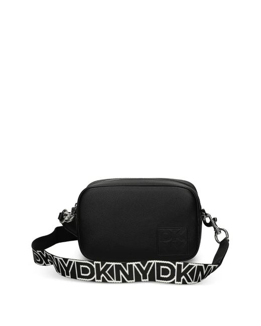 DKNY Black Logo-Strap Satchel