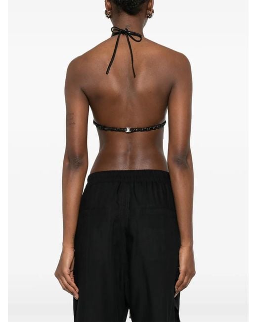 Rick Owens Black Tie Strap Top