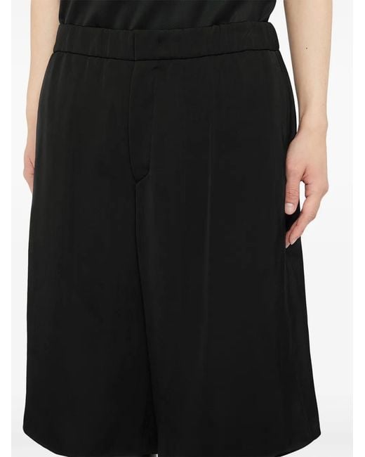 Jil Sander Black Elasticated-Waist Shorts for men