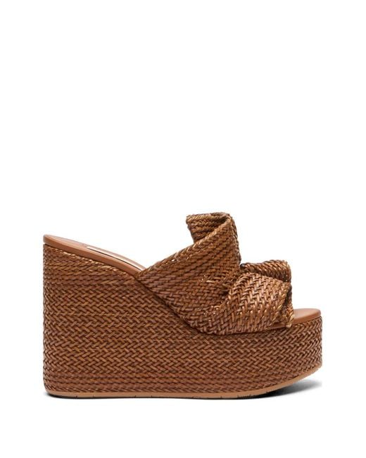 Casadei Brown Aruba Wedge Sandals