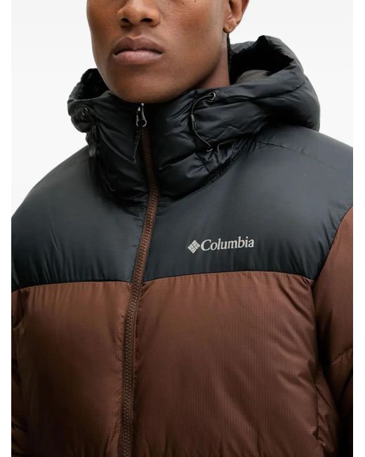 Columbia Brown Puffect Hooded-Padded Jacket for men