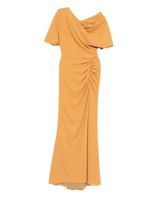 Amsale Metallic Pebbled-Texture Dress