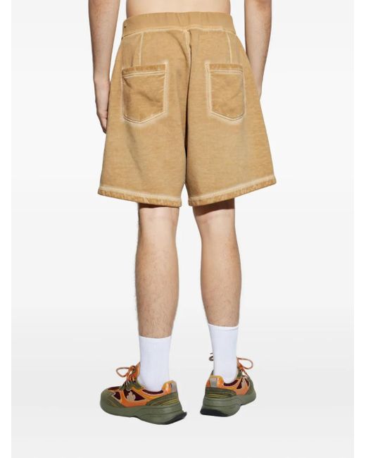 DSquared² Natural Drawstring Cotton Track Shorts for men
