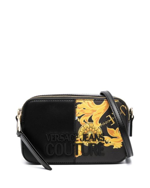 Versace Jeans Couture logo-lettering snakeskin-effect Crossbody Bag -  Farfetch