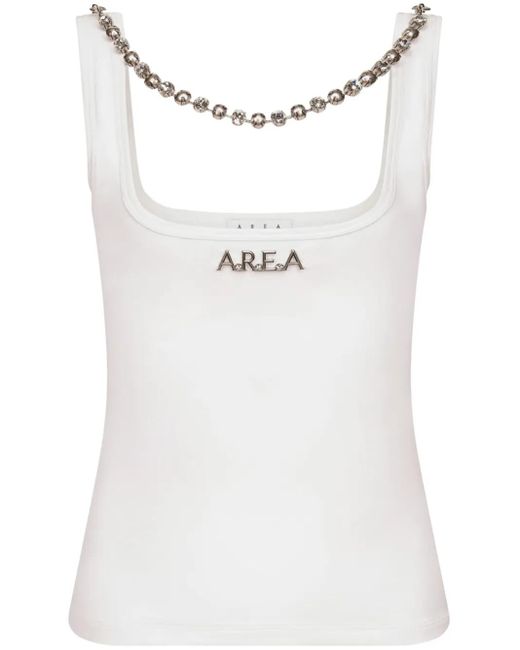 Débardeur À Plaque Logo Area en coloris White