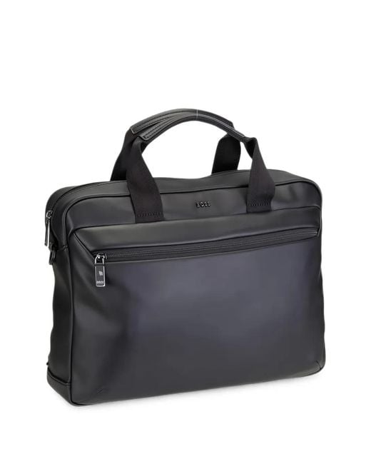 Boss Black Logo-Plaque Document Case for men