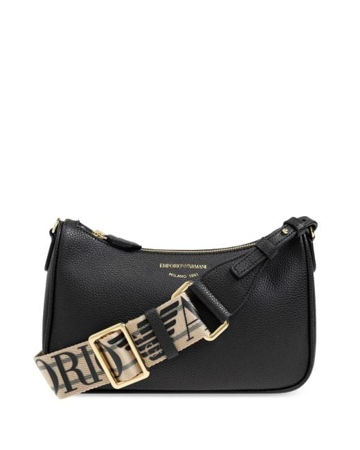Emporio Armani Black Baguette-Tasche Mit Hirsch-Print
