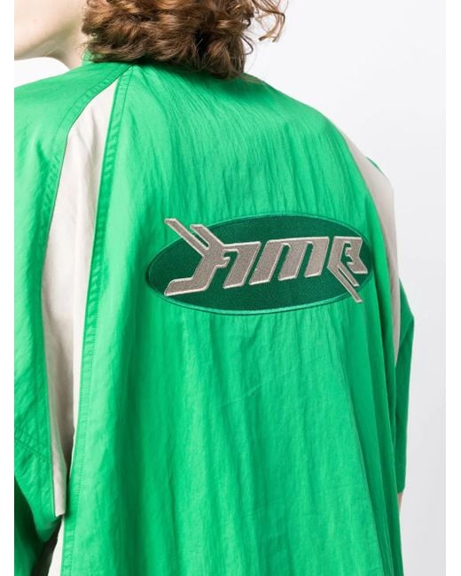 Ambush Green Logo-Patch Dolman-Sleeve Shirt for men
