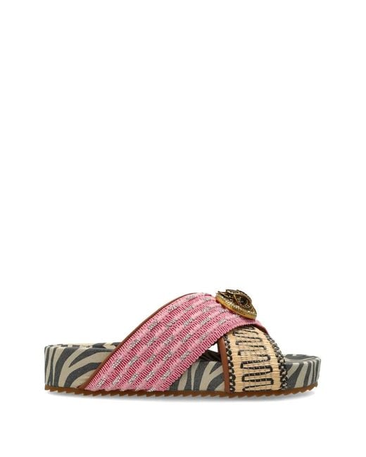 Kurt Geiger Pink Baskets Plateforme À Brides Croisées