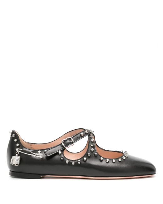 Bally Baunty スタッズ フラットシューズ Black