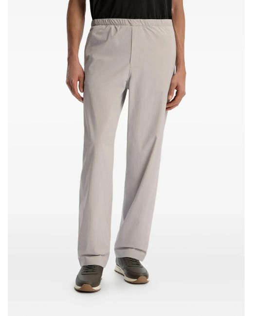 12 STOREEZ Gray Elasticated Tech-Shell Trousers for men