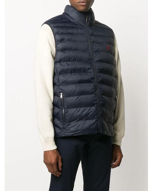 Polo Ralph Lauren Black The Packable Quilted-Down Shell Gilet for men