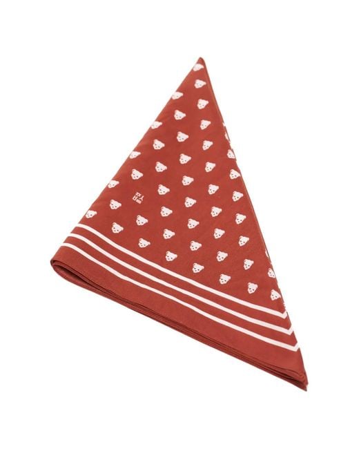 Pushbutton Red Push-Skull Scarf