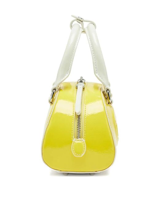 DIESEL Yellow 1Dr Dome Embossed Logo Crossbody Bag
